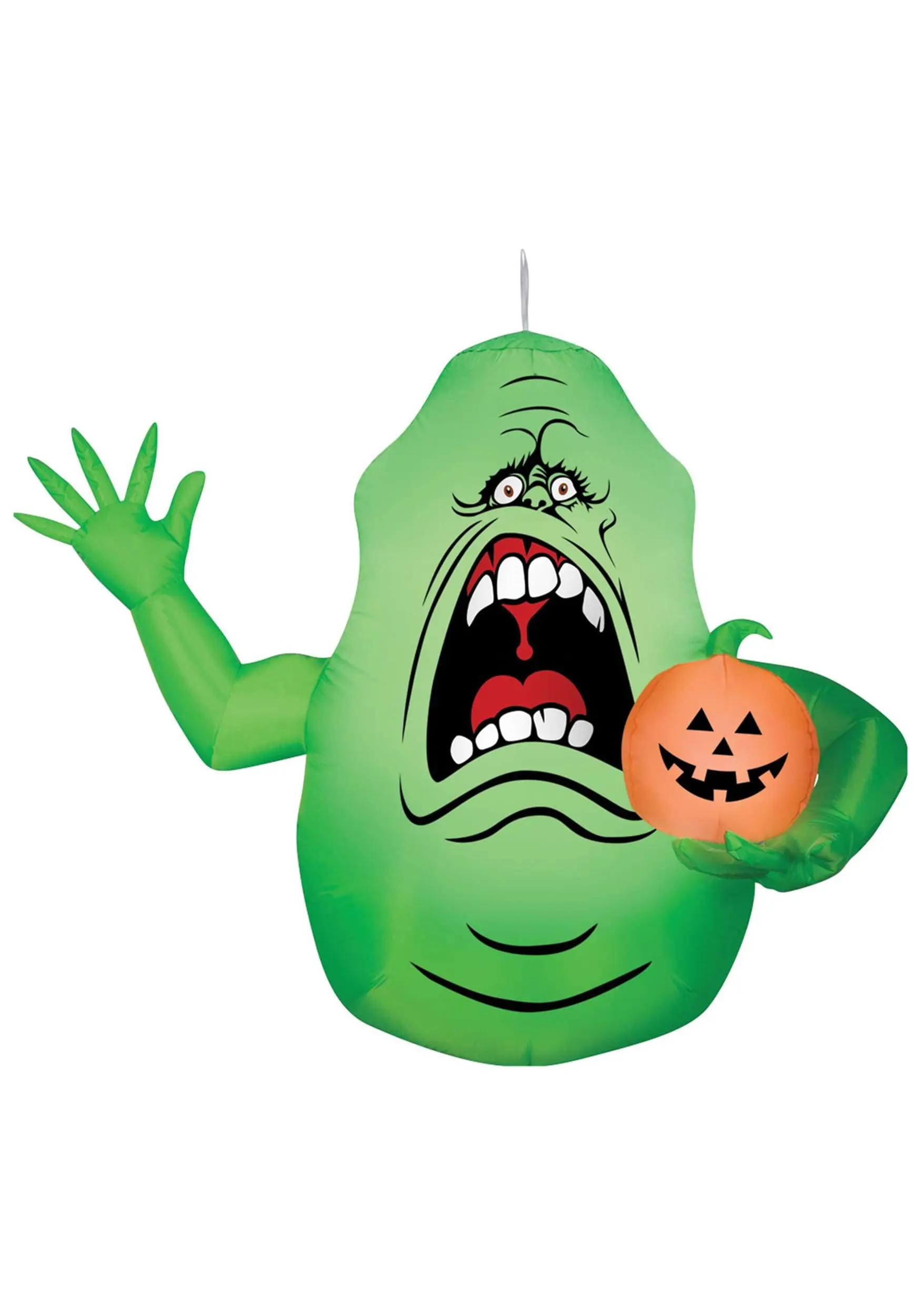 Morris Costumes 49 Inch Medium Airblown Hanging Slimer Ghost With Pumpkin Inflatable 1 Morris Costumes 49 Inch Medium Airblown Hanging Slimer Ghost With Pumpkin Inflatable