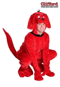 Fun Costumes Clifford The Big Red Dog Adult Costume -Cheap Anna Costumes Store adult clifford the big red dog costume alt 2