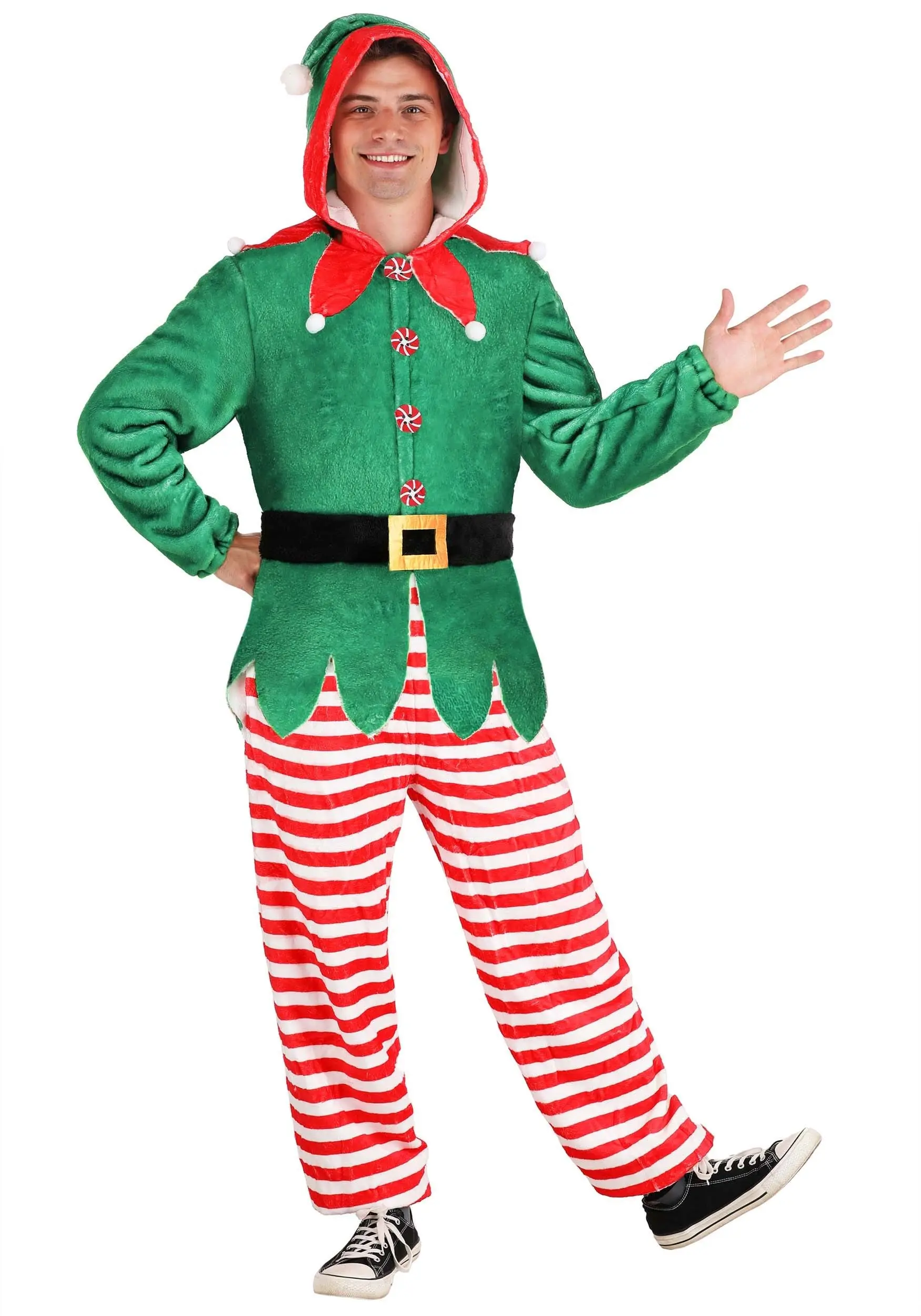 Savvy Garments Elf Jumpsuit Costume For Adults 1 Savvy Garments Elf Jumpsuit Costume For Adults