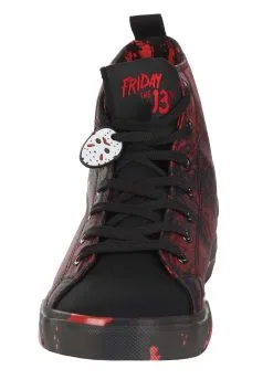 Ground Up Friday The 13th Jason High Top Adult Sneakers -Cheap Anna Costumes Store adult friday the 13th jason high top sneakers alt 3
