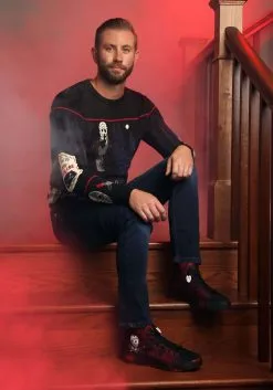 Ground Up Friday The 13th Jason High Top Adult Sneakers -Cheap Anna Costumes Store adult friday the 13th jason high top sneakers alt 9