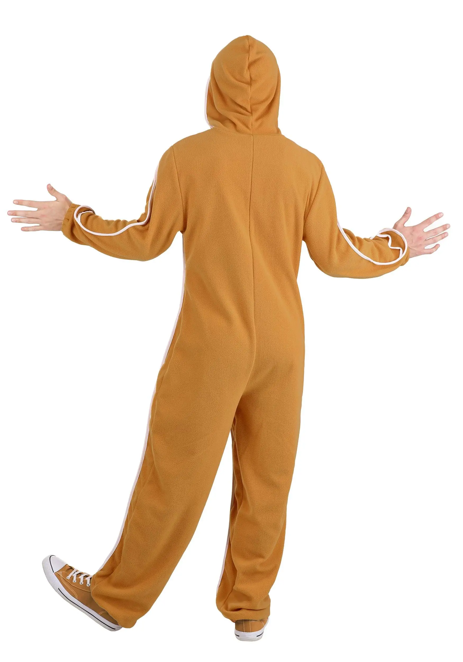 Savvy Garments Adult Gingerbread Man Onesie Costume 2 Savvy Garments Adult Gingerbread Man Onesie Costume - Image 2