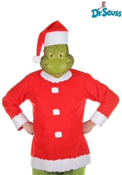 Elope Dr. Seuss The Grinch Santa Costume For Adults