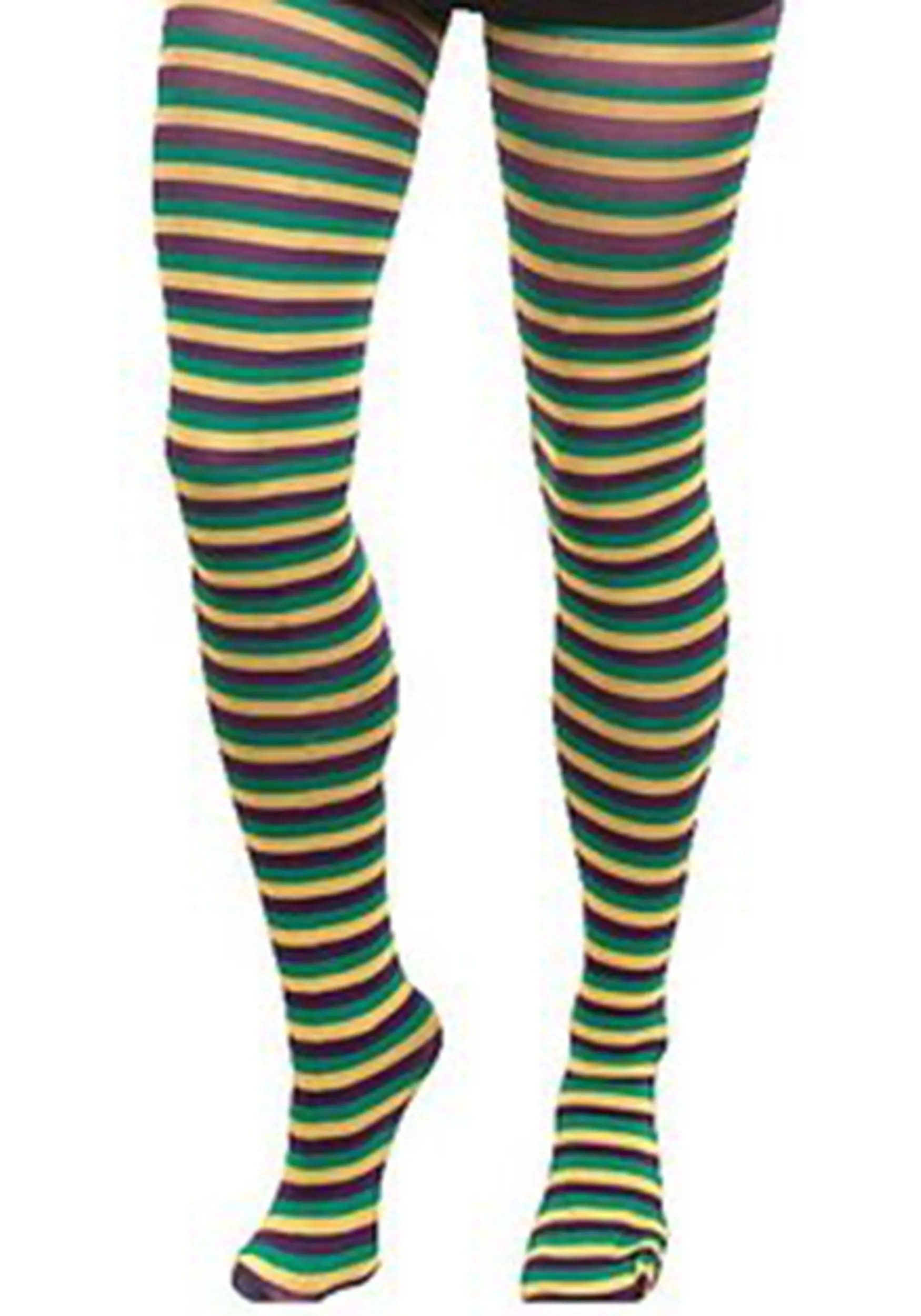 Jacobson Hats Mardi Gras Striped Tights For Adults 1 Jacobson Hats Mardi Gras Striped Tights For Adults