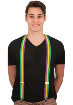 Jacobson Hats Mardi Gras Suspenders For Adults