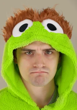 Savvy Garments Adult Oscar The Grouch Costume Jumpsuit -Cheap Anna Costumes Store adult oscar the grouch costume alt 4