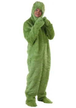 Shangai Jianwuyi Industrial & Commercial Ltd. Plus Size Adult Green Furry Jumpsuit