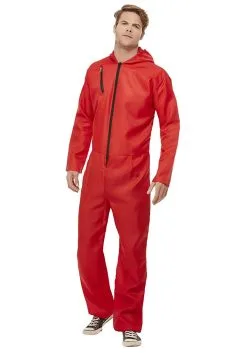 Smiffys Red Jumpsuit For Adults 3 Smiffys Red Jumpsuit For Adults -Cheap Anna Costumes Store adult red jumpsuit alt 1