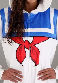 BigWan Apparel Co. Adult Stay Puft Marshmallow Man Costume Onesie -Cheap Anna Costumes Store adult stay puft marshmallow man costume onesie alt 3