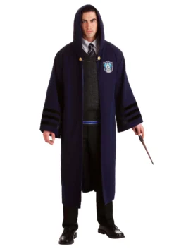 Elope Adult's Vintage Harry Potter Hogwarts Ravenclaw Robe -Cheap Anna Costumes Store adult vintage harry potter hogwarts ravenclaw rob alt 4