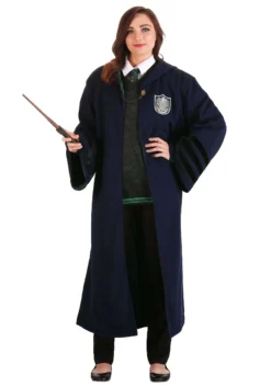 Elope Vintage Harry Potter Hogwarts Slytherin Robe 15 Elope Vintage Harry Potter Hogwarts Slytherin Robe -Cheap Anna Costumes Store adult vintage harry potter hogwarts slytherin rob alt 2