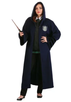 Elope Vintage Harry Potter Hogwarts Slytherin Robe 16 Elope Vintage Harry Potter Hogwarts Slytherin Robe -Cheap Anna Costumes Store adult vintage harry potter hogwarts slytherin rob alt 3