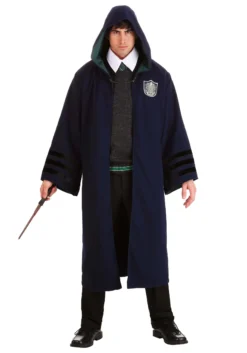 Elope Vintage Harry Potter Hogwarts Slytherin Robe 17 Elope Vintage Harry Potter Hogwarts Slytherin Robe -Cheap Anna Costumes Store adult vintage harry potter hogwarts slytherin rob alt 4