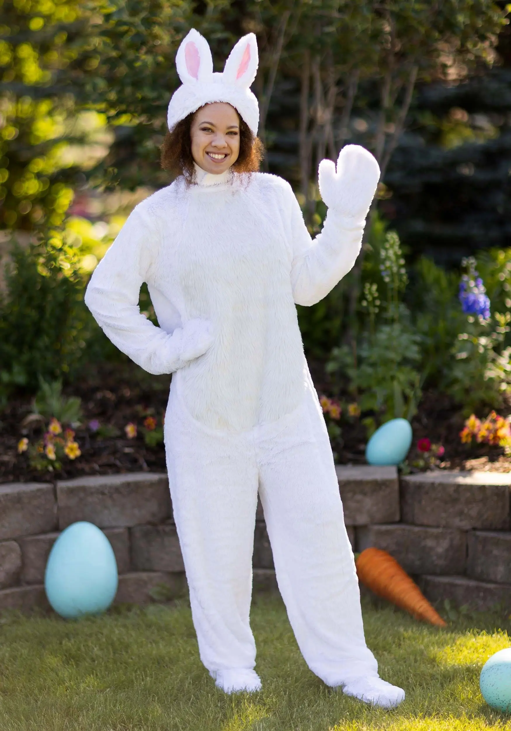 Fun Costumes Adult White Bunny Costume 1 Fun Costumes Adult White Bunny Costume