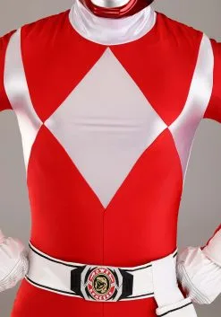 Fun Costumes Authentic Power Rangers Adult Red Ranger Costume -Cheap Anna Costumes Store authentic power rangers red ranger costume alt 5