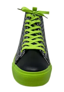 Ground Up Adult Beetlejuice Printed Logo Hi-Top Sneakers -Cheap Anna Costumes Store beetlejuice printed logo adult hi top sneakers alt 4