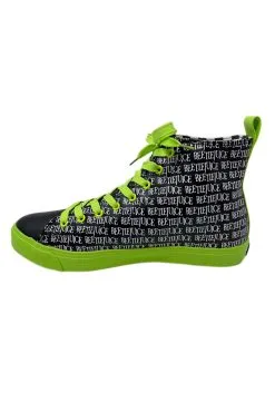 Ground Up Adult Beetlejuice Printed Logo Hi-Top Sneakers -Cheap Anna Costumes Store beetlejuice printed logo adult hi top sneakers alt 6