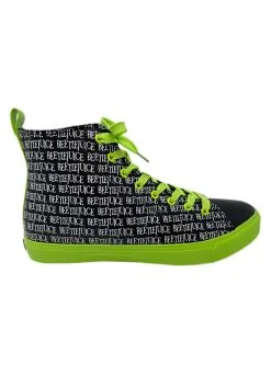 Ground Up Adult Beetlejuice Printed Logo Hi-Top Sneakers -Cheap Anna Costumes Store beetlejuice printed logo adult hi top sneakers alt 7
