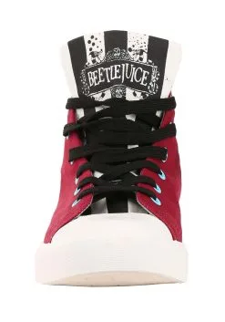 Ground Up Beetlejuice Recently Deceased Maroon Sneakers For Adults -Cheap Anna Costumes Store beetlejuice recently deceased maroon adult sneakers alt 4