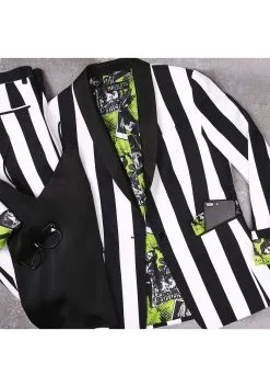 Haizhilan Garment CO., LTD Beetlejuice Women's Suit Blazer -Cheap Anna Costumes Store beetlejuice womens blazer alt 5
