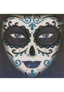Forum Novelties, Inc Blue Glitter Day Of The Dead Tattoo