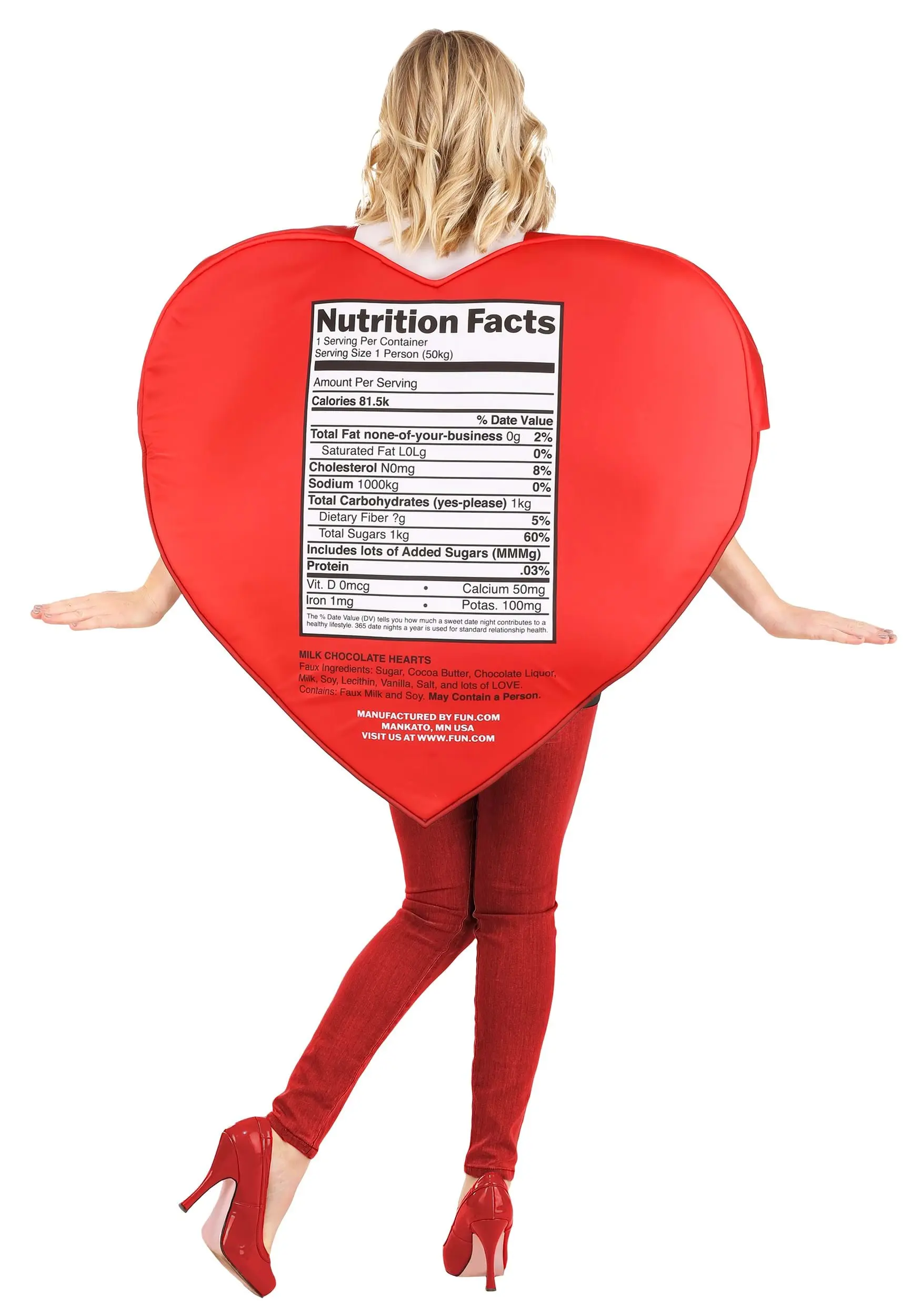 Fun Costumes Heart-Shaped Box Of Chocolates Adult Costume 2 Fun Costumes Heart-Shaped Box Of Chocolates Adult Costume - Image 2
