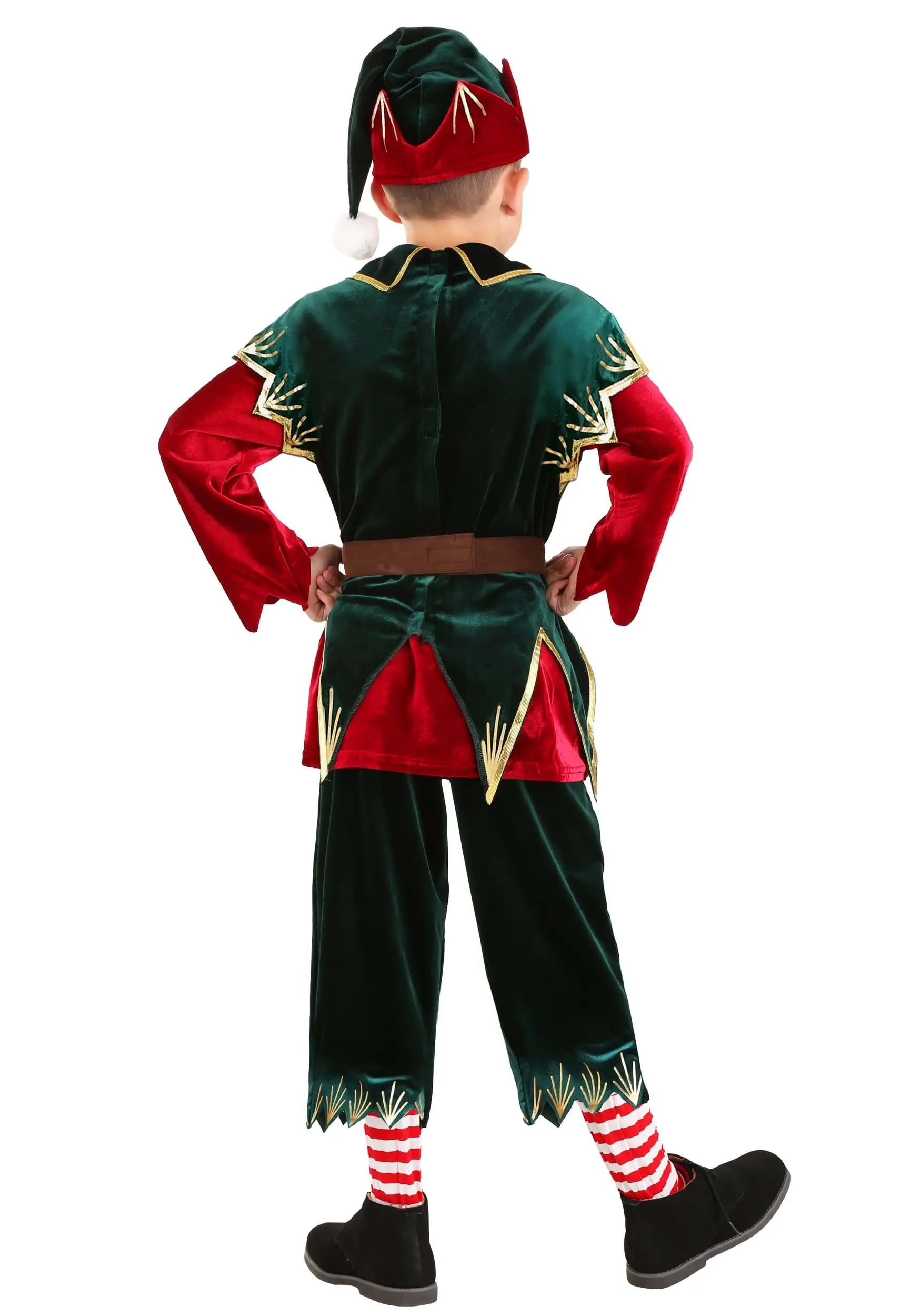 Fun Costumes Deluxe Holiday Elf Costume For Boys 2 Fun Costumes Deluxe Holiday Elf Costume For Boys - Image 2