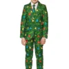 Opposuits Green Christmas Tree Light Up Suit For Boys