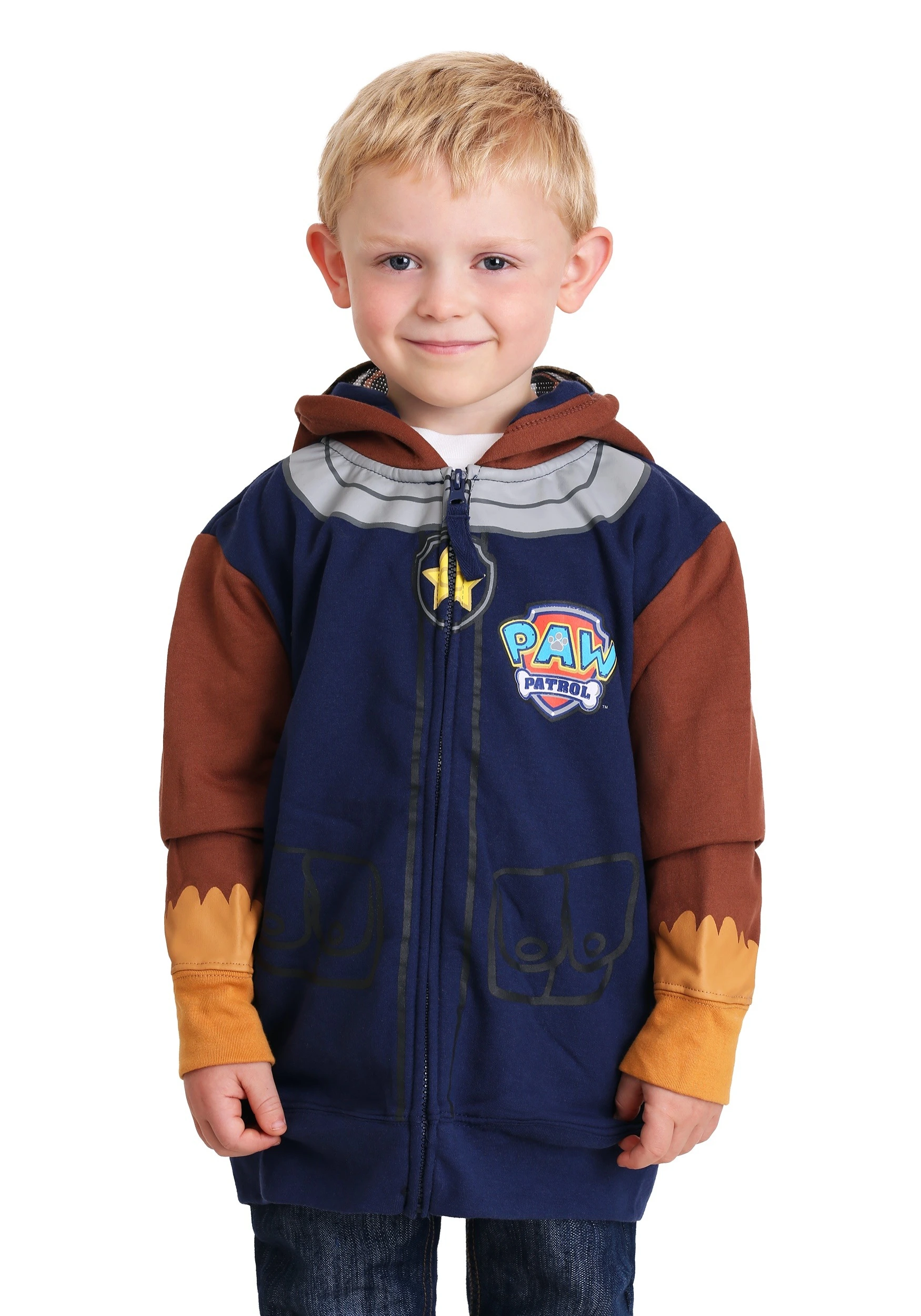 Freeze Paw Patrol Chase Boys Costume Hoodie 2 Freeze Paw Patrol Chase Boys Costume Hoodie - Image 2