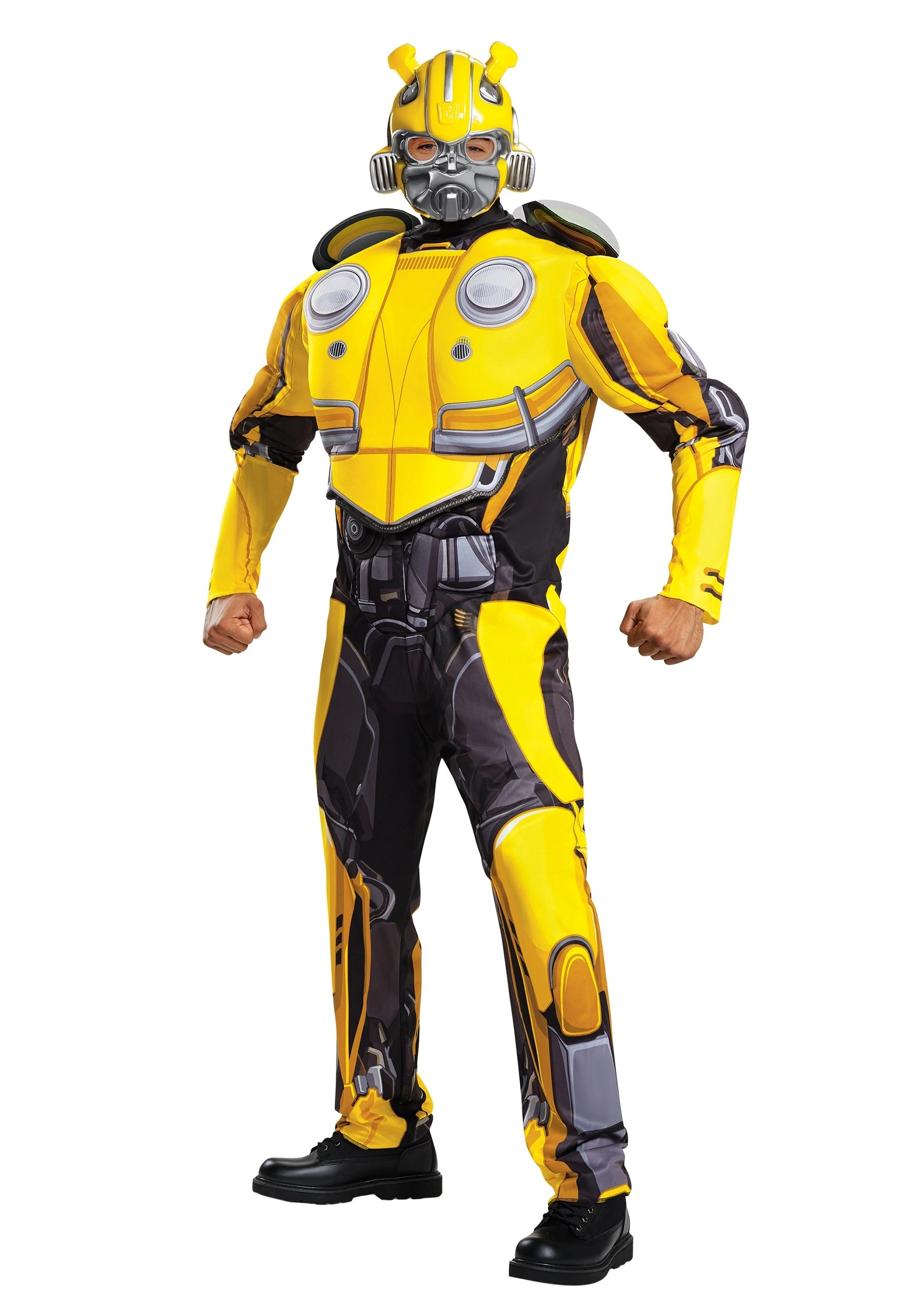 Disguise Bumblebee Movie Adult Bumblebee Muscle Costume 1 Disguise Bumblebee Movie Adult Bumblebee Muscle Costume