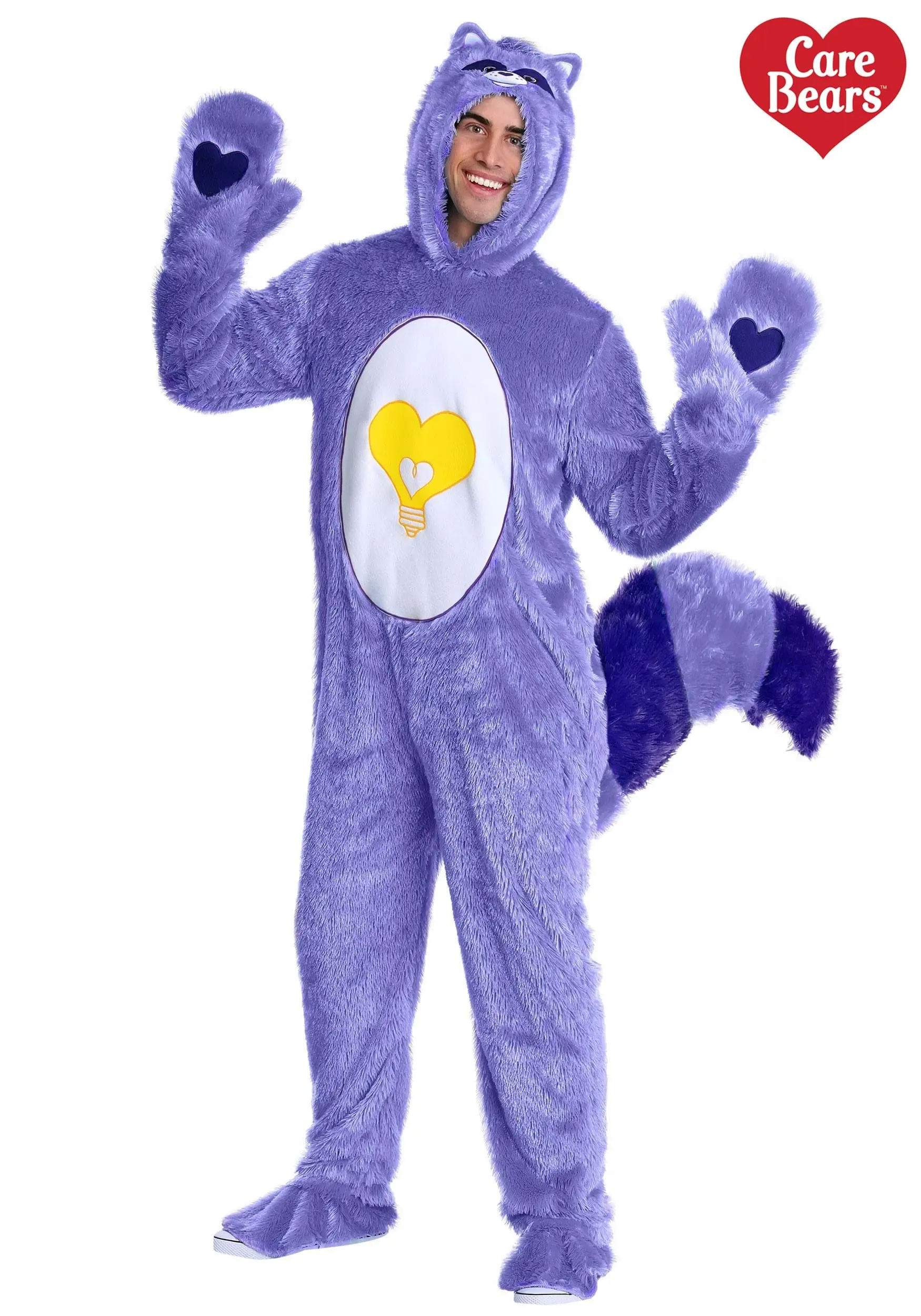 Fun Costumes Bright Heart Raccoon Adult Care Bears Costume 1 Fun Costumes Bright Heart Raccoon Adult Care Bears Costume