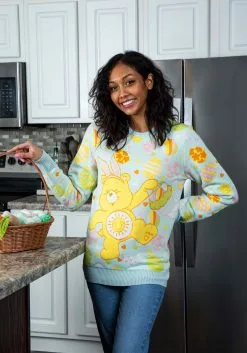 BigWan Apparel Co. Care Bears Easter Egg Hunt Ugly Sweater For Adults -Cheap Anna Costumes Store care bears easter egg hunt ugly sweater alt 2