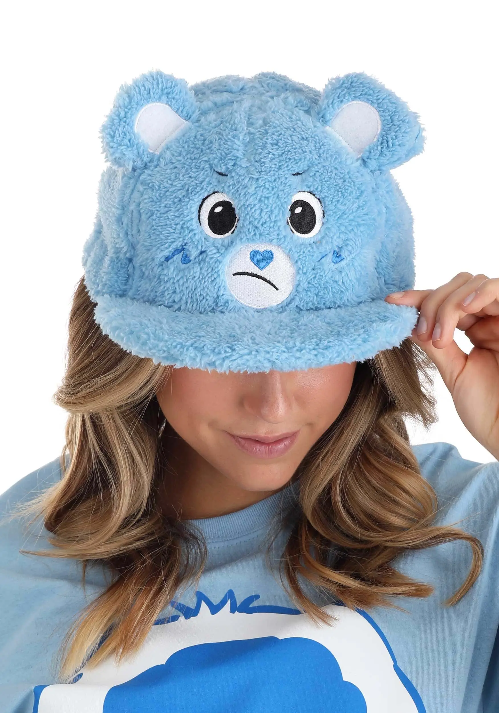 Elope Care Bears Grumpy Bear Fuzzy Cap 2 Elope Care Bears Grumpy Bear Fuzzy Cap - Image 2