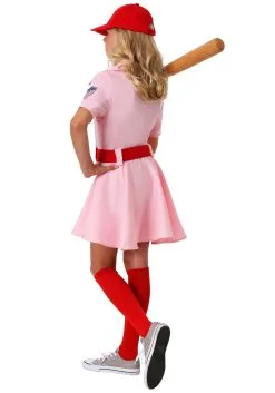 Fun Costumes A League Of Their Own Dottie Girls Costume -Cheap Anna Costumes Store child a league of their own dottie costume alt 3