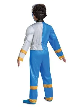 Disguise Power Rangers Dino Fury Blue Ranger Costume For Kids -Cheap Anna Costumes Store child power rangers dino fury blue ranger costume alt 5