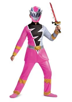 Disguise Power Rangers Dino Fury Pink Ranger Costume For Kids -Cheap Anna Costumes Store child power rangers dino fury pink ranger costume alt 6