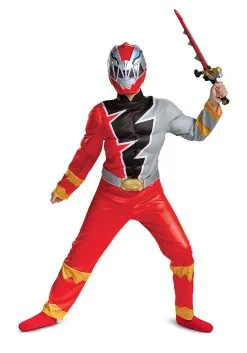 Disguise Power Rangers Dino Fury Red Ranger Costume For Kids -Cheap Anna Costumes Store child power rangers dino fury red ranger costume alt 7
