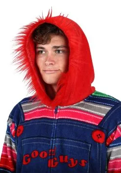 Bioworld Merchandising / Independent Sales Adult Chucky Good Guys Cosplay Union Suit -Cheap Anna Costumes Store chucky good guys cosplay adult union suit alt 2