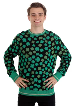 BigWan Apparel Co. Clovers All-Over Print St Patrick's Sweater For Adults 16 BigWan Apparel Co. Clovers All-Over Print St Patrick's Sweater For Adults -Cheap Anna Costumes Store clovers all over st patricks sweater alt 7