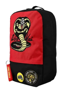 Bioworld Merchandising / Independent Sales Cobra Kai Embroidered Laptop Backpack 9 Bioworld Merchandising / Independent Sales Cobra Kai Embroidered Laptop Backpack -Cheap Anna Costumes Store cobra kai embroidered patches laptop backpack alt 2