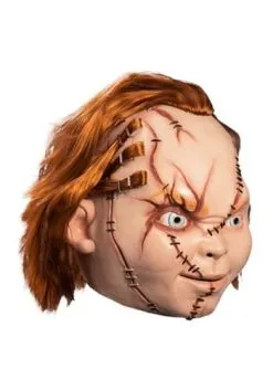 TRICK OR TREAT STUDIOS Curse Of Chucky Scar Latex Mask For Adults -Cheap Anna Costumes Store curse of chucky scar latex mask alt 2