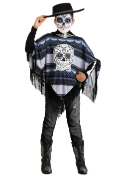 Fun Costumes Boy's Day Of The Dead Poncho Costume