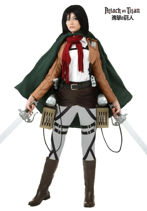 Fun Costumes Attack On Titan Mikasa Deluxe Costume -Cheap Anna Costumes Store deluxe attack on titan mikasa costume 1