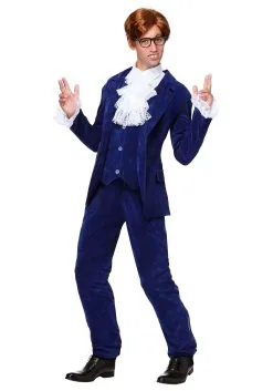 Fun Costumes Deluxe Blue 60s Swinger Costume For Men