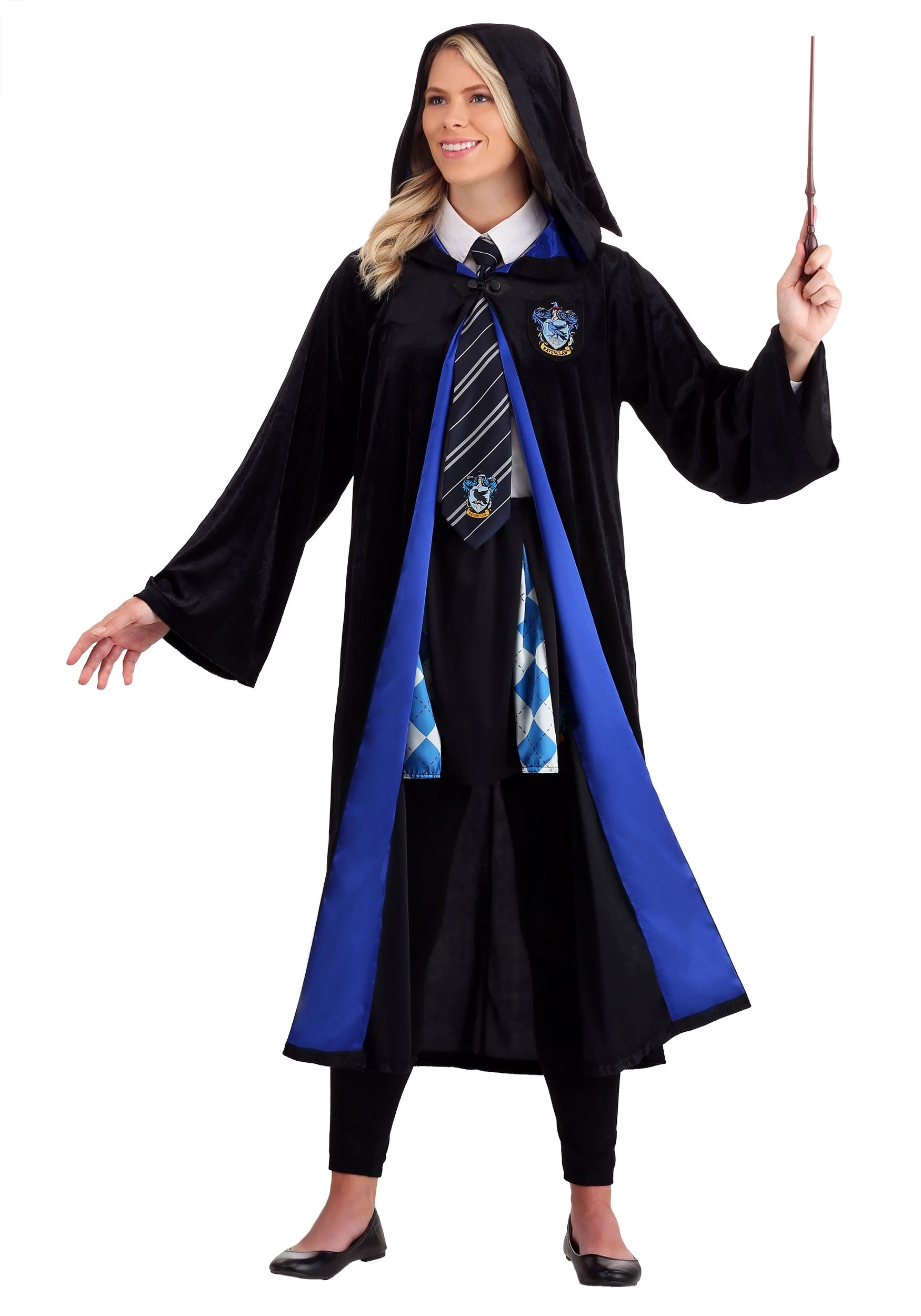 Jerry Leigh Deluxe Harry Potter Adult Plus Size Ravenclaw Robe Costume 5 Jerry Leigh Deluxe Harry Potter Adult Plus Size Ravenclaw Robe Costume - Image 5