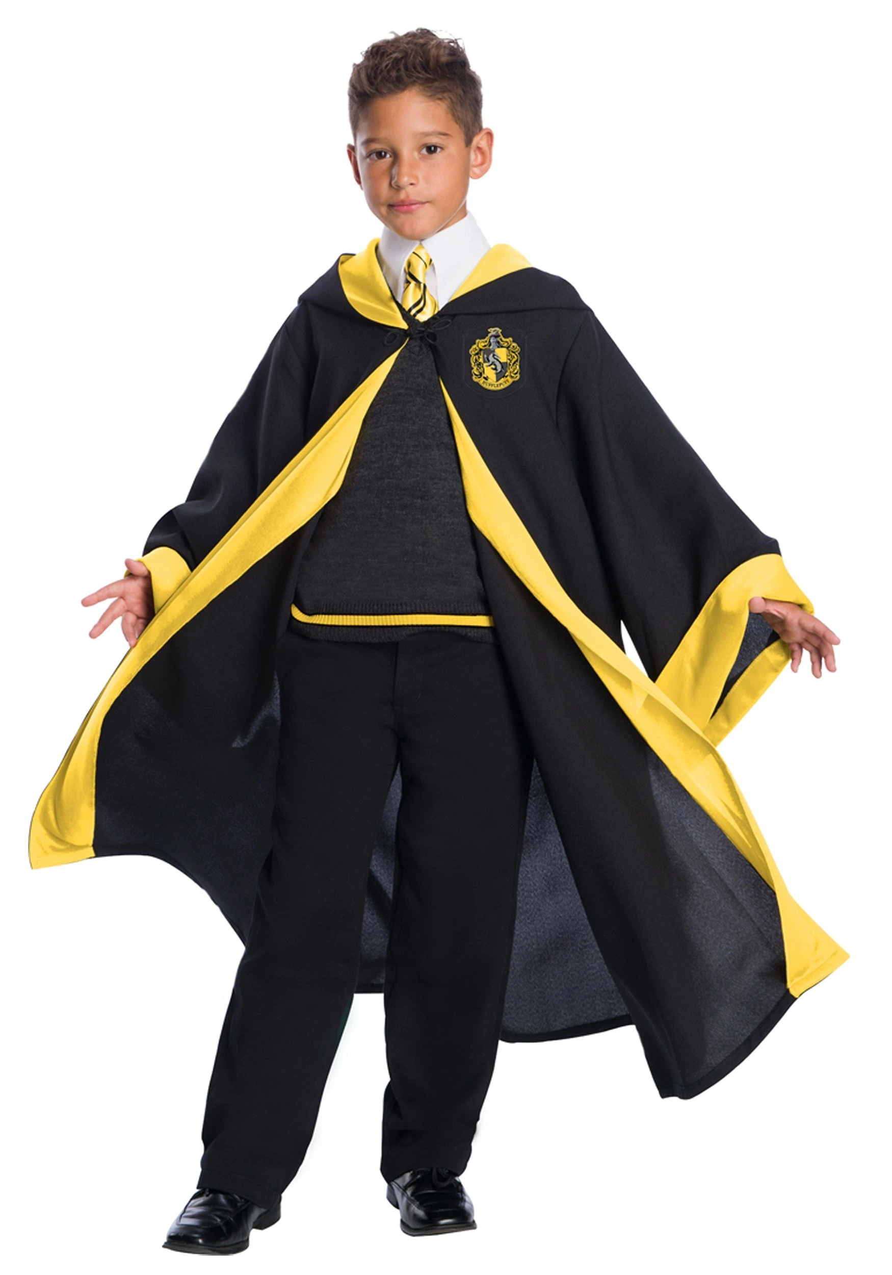 Charades Deluxe Kids Hufflepuff Student Costume 1 Charades Deluxe Kids Hufflepuff Student Costume