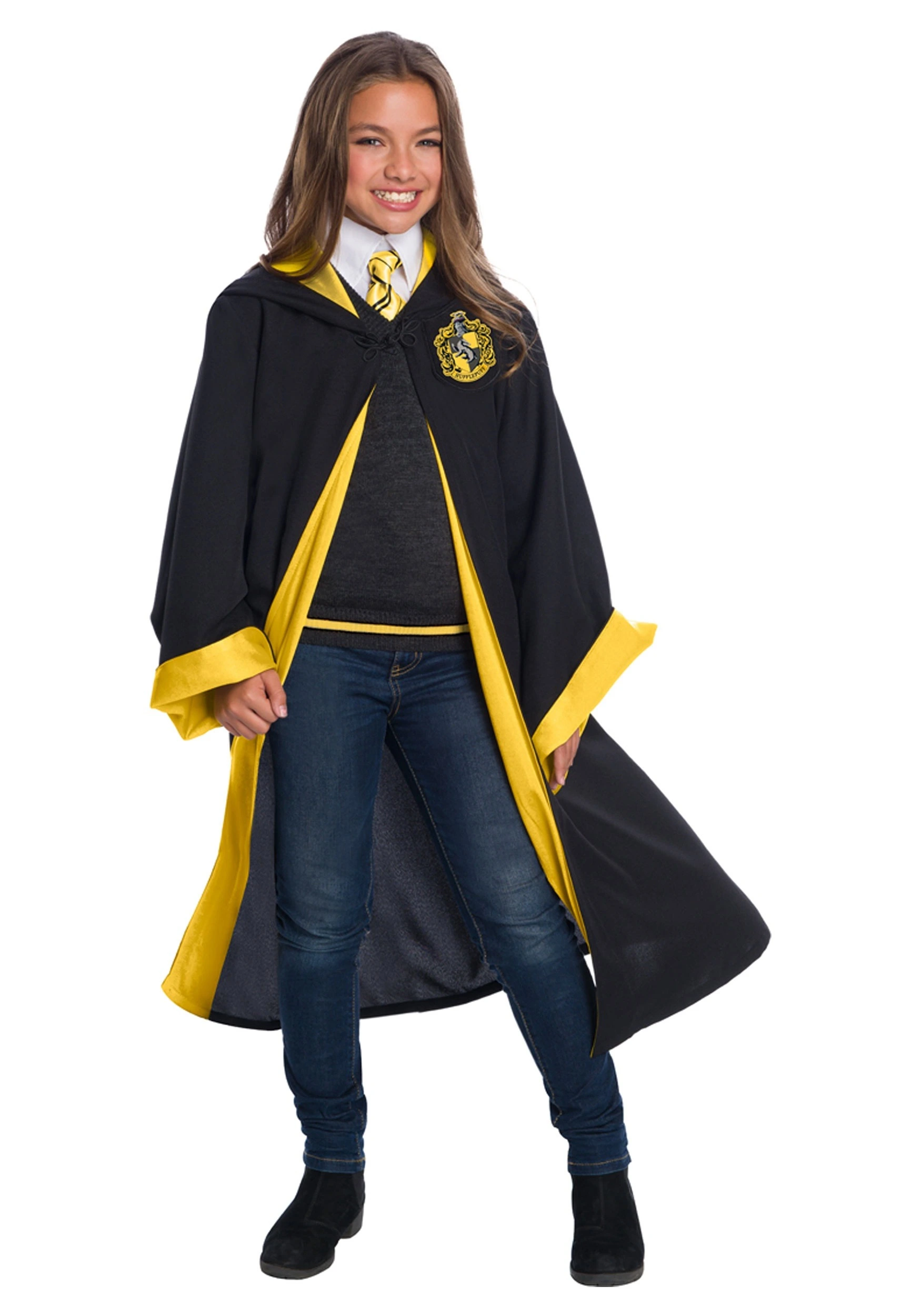 Charades Deluxe Kids Hufflepuff Student Costume 2 Charades Deluxe Kids Hufflepuff Student Costume - Image 2