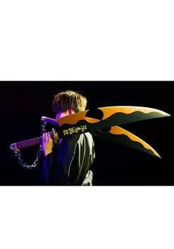 Bandai Demon Slayer Proplica Tengen Uzui's Nichirin 1/1 Scale Swords -Cheap Anna Costumes Store demon slayer nichirin sword bandai spirits proplica alt 4