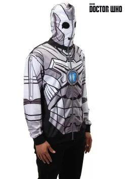 Elope Doctor Who Cyberman Full Zip Up Hoodie For Adults