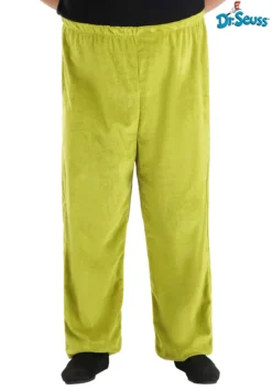 Elope Adult Dr. Seuss Grinch Plus Size Velboa Pants